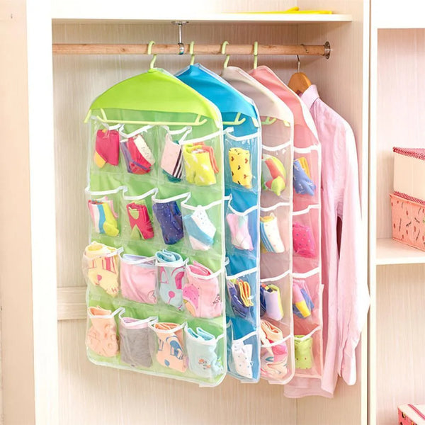 16 Pockets Wardrobe Hanging Closet Organizer