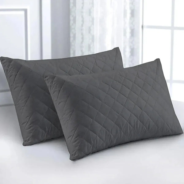 Pair Of Cotton Quilted Waterproof Pillow Case (19″x 29″)