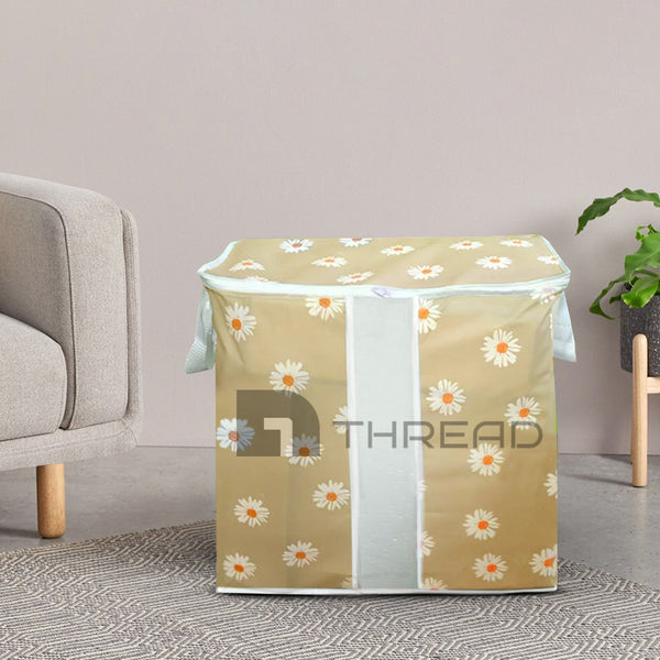 120 & 110 GSM Non Woven Storage Bag In Floral Print (Skin)