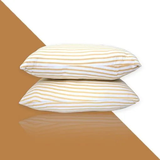 Pair Of Striped Terry Towel Waterproof  Pillow Case (19″x 29″)